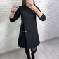 💝Novoroční akce 60% sleva💝Elegantní šaty s dlouhými rukávy a řaseným panelem