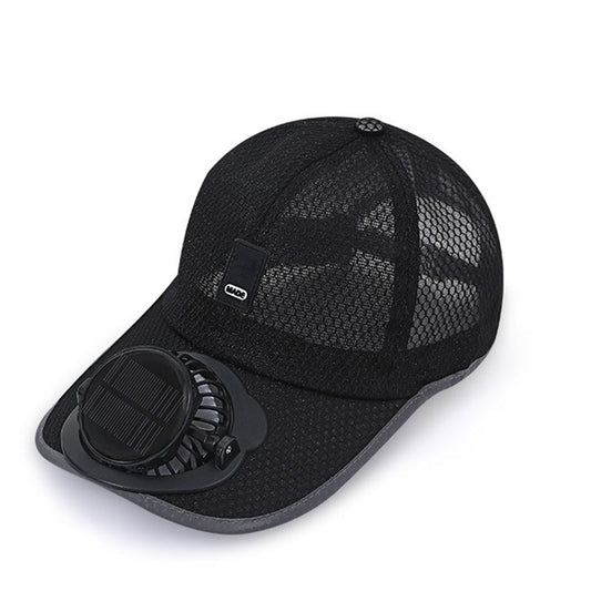 🌞🧢 Prodyšná sluneční kšiltovka s vestavěným solárním ventilátorem