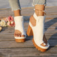 👡SLEVA 50 %✨ Sandály s otevřenou špičkou a masivním podpatkem | Stabilní zvýšení podpatku · Prodyšný prolamovaný design · Nastavitelné pásky kolem kotníku · Protiskluzová gumová podrážka · Univerzální letní model