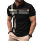 👕 50% SLEVA ✨ Pruhované pánské triko – límec a krátké rukávy – Lehké prodyšné a perfektní na léto sport i každodenní nošení – uvolněný a trendy vzhled 🌊