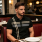 👕 50% SLEVA ✨ Pruhované pánské triko – límec a krátké rukávy – Lehké prodyšné a perfektní na léto sport i každodenní nošení – uvolněný a trendy vzhled 🌊