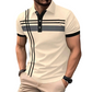 👕 50% SLEVA ✨ Pruhované pánské triko – límec a krátké rukávy – Lehké prodyšné a perfektní na léto sport i každodenní nošení – uvolněný a trendy vzhled 🌊