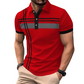 👕 50% SLEVA ✨ Pruhované pánské triko – límec a krátké rukávy – Lehké prodyšné a perfektní na léto sport i každodenní nošení – uvolněný a trendy vzhled 🌊