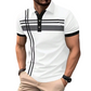 👕 50% SLEVA ✨ Pruhované pánské triko – límec a krátké rukávy – Lehké prodyšné a perfektní na léto sport i každodenní nošení – uvolněný a trendy vzhled 🌊