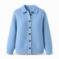 👚Stickad kofta för dam med krage – Mjuk cardigan med kontrastknappar✨