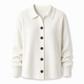 👚Stickad kofta för dam med krage – Mjuk cardigan med kontrastknappar✨