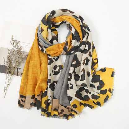 🐆🧣Mångsidig lättvikts schal med leopardmönster❄️