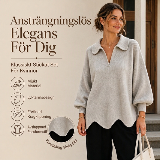 🍂Elegant V-ringad tröja för kvinnor med lanthernärmar🔥