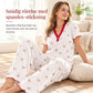 🌟Pyjamas-set med tryck för damer kortärmad överdel och långbyxor👚