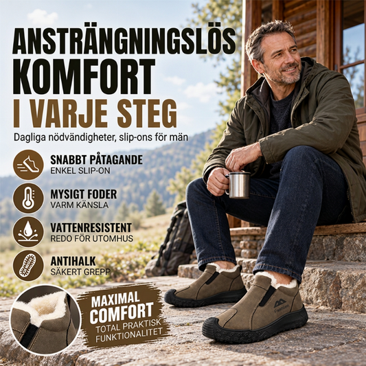 🥾Vinterfodrade vandringsskor för män med mjukt plyschfoder – perfekta för kalla vinterdagar✨