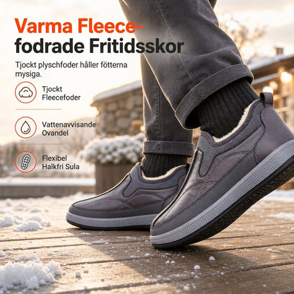 👟Varmt och tjockt vinterskor för män, utan snörning❄️Bekvämt, halksäkert och lätt att ta på