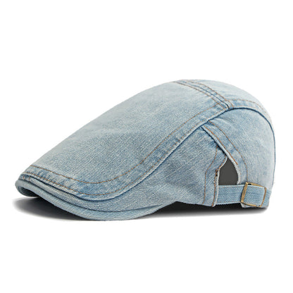 🧢 Neutralt utformad beret i vintage-stil med sliten look, i flatkepsstil🔥