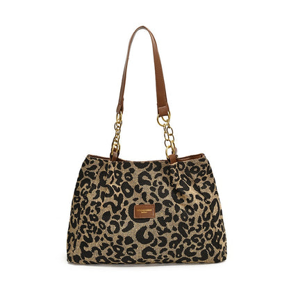 👜50% RABATT NU! 🐆Retro leopardmönstrad påse för kvinnor – Stor Kapacitet, mångsidig